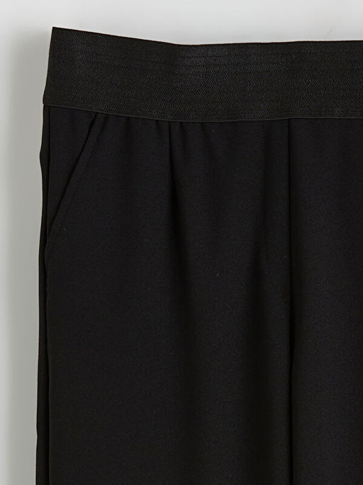 Beli Lastikli Krep Kad?n Pantolon