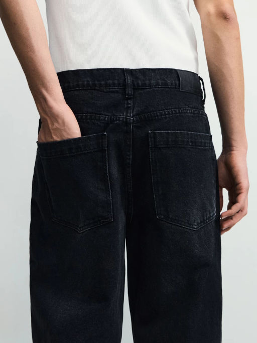 Джинсы baggy fit с эффектом стирки / Zarina фото 5