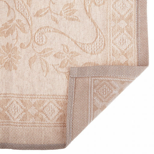 Полотенце кухонное 45х60см "Традиция, беж", жаккард/пестроткань: лен 51% хлопок 49%, плотность 220г/м2, упаковка: на картоне, "Домашняя мода" (Россия)