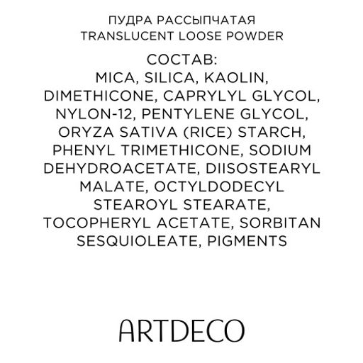 ARTDECO Пудра рассыпчатая Translucent Loose Powder Refill, сменный блок тон 05 средний, 8 г  фото 4