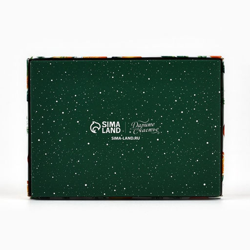 Цена за 5 шт. Коробка складная под 6 конфет новогодняя Мандаринки, 13.5 х 9.5 х 3.5 см - Дарите счастье фото 4