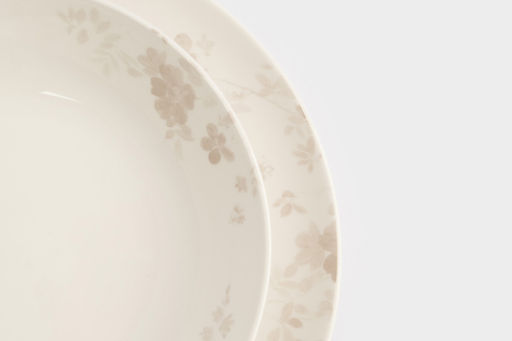 Сервиз обеденный, 6 перс, 18 пр, фарфор P, белый, Цветы и листья, Florance