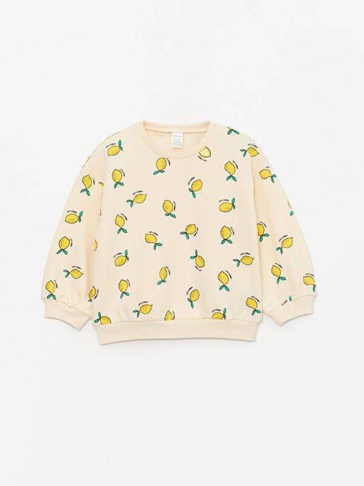 Bisiklet Yaka Uzun Kollu Bask?l? K?z Bebek Sweatshirt 2li - Waikiki фото 2