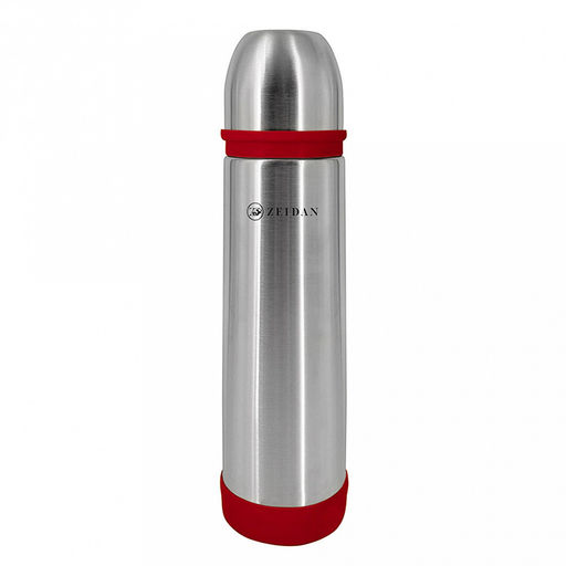 Zeidan Термос из нержавеющей стали с узкой горловиной 750мл, вакуумная технология, открытие пробки одним нажатием, цветная пластиковая вставка, красный (Китай)