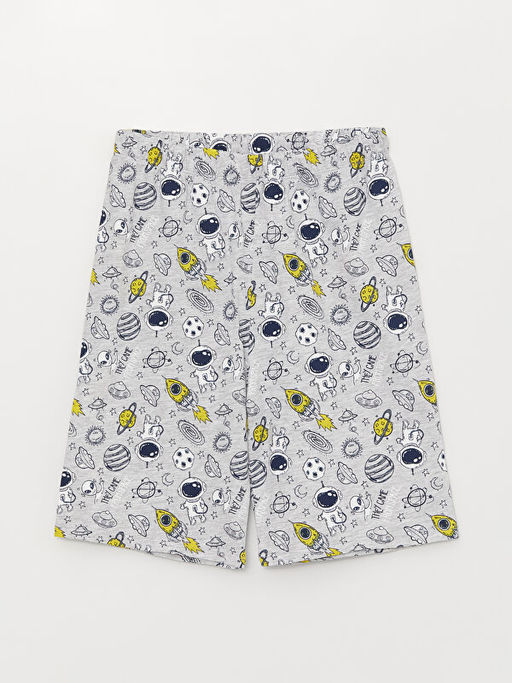 Bisiklet Yaka Bask?l? K?sa Kollu Erkek ?ocuk ?ortlu Pijama Tak?m? - Waikiki фото 3