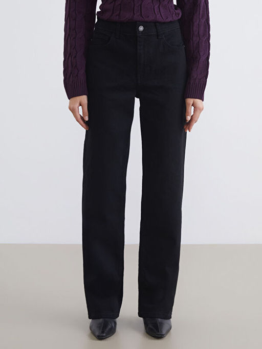 Straight Fit Kad?n Jean Pantolon