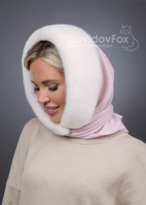 Платок Трикотаж Норка Розовый жемчуг