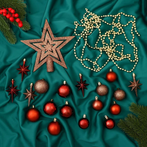 Ёлочные игрушки Андромеда, новогодние, набор 45 шт., грация, МИКС