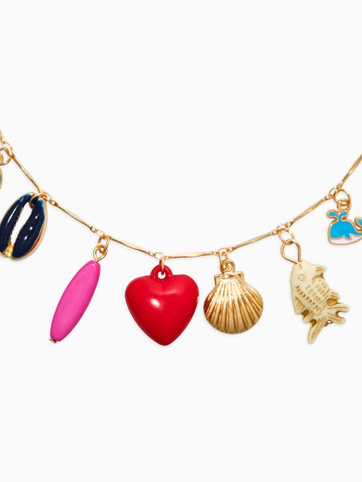 Колье «Море любви», L=40 см, цветное в золоте