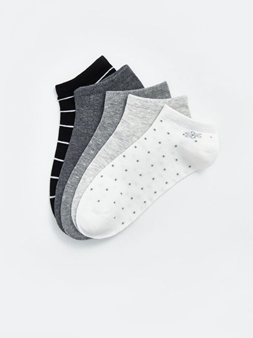 Desenli Kad?n Patik ?orap 5li