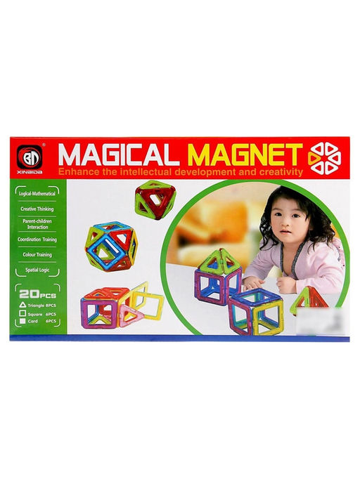 Конструктор магнитный XINBIDA «Магический магнит», 20 деталей
