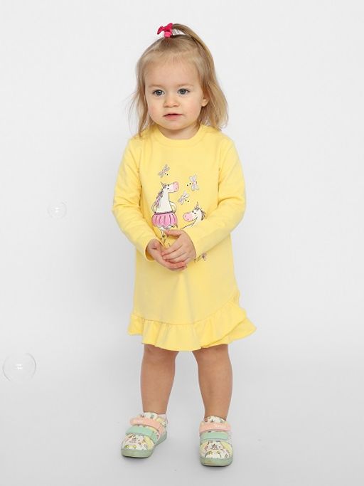 CRB wear/CSNG 63419-30-347 Платье для девочки,желтый/Ex.Cherubino  фото 2