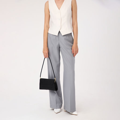 Сумка женская мессенджер без застёжки, 26×7×15 см, чёрная