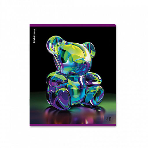 Цена за 5 шт. Тетрадь общая ученическая ErichKrause Jelly Bear, 48 листов, клетка, металлизированная ламинация+твин-лак_MIX-PACK  фото 4