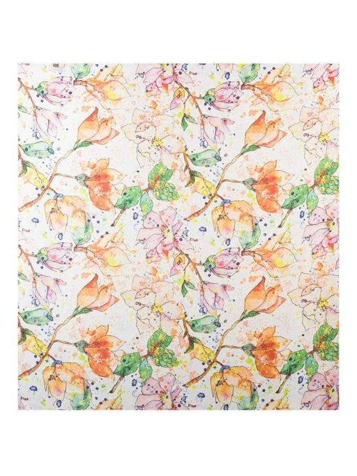 Цветочный палантин из вискозы в акварельном стиле