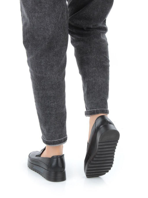 03-5306 BLACK Полуботинки женские (натуральная кожа)