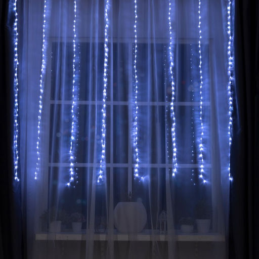 Гирлянда Водопад 2?1.5 м, IP20, прозрачная нить, 400 LED, свечение белое, 8 режимов, 220 В - Luazon lighting фото 2
