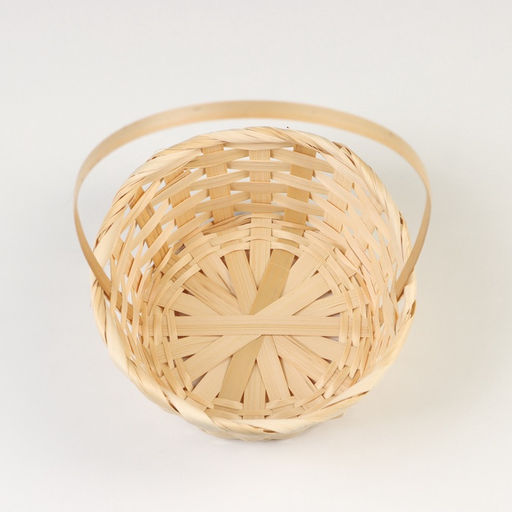 Корзина плетёная бамбук, d=19хH9/32 см, натуральный