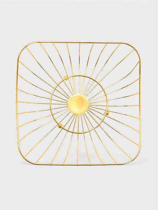 Ваза для фруктов «Доляна. Милена», 28×28×7 см, золотистая