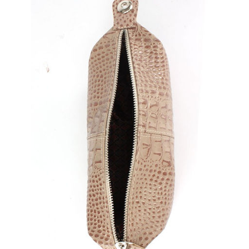 Косметичка Croco-К-720 натуральная кожа (1 отдел), бежевый кайман (79) 265358  фото 3