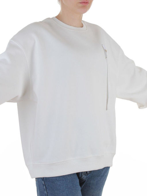 5601 WHITE Свитшот женский (100% хлопок)
