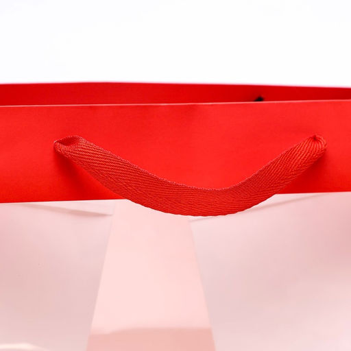 Пакет крафт с квадратным дном и окном, 20?20?20 см, красный - UPAK LAND фото 3