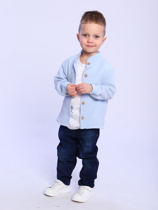 РБ016 Рубашка Муслин (голубой) - Милаша фото 9