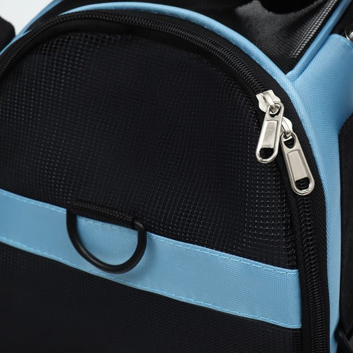 Сумка-переноска сетчатая,52 х 25 х 33 см, голубая - Пижон фото 7