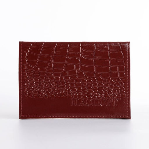 Обложка для паспорта, красный-бордовая