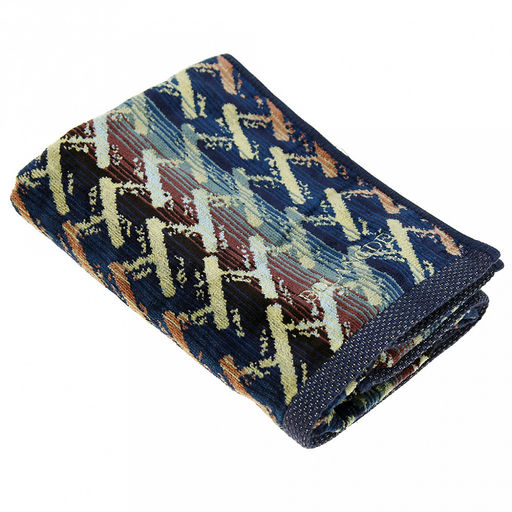 Missoni-3002 Полотенце махровое 50х90см, плотность 375гр/м2, 100% хлопок, велюр, синий, Bolangde (Китай) - Домашняя мода фото 3
