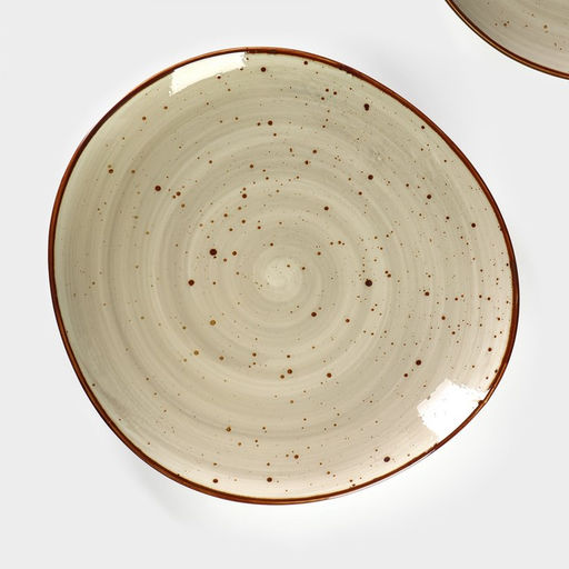 Тарелки Magistro Mediterana, набор 2 шт., 31.5×29.7 см, фарфор, бежевые