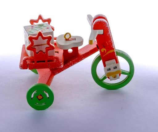 Елочная игрушка - Детский велосипед с багажником 410-3 Star - Idh фото 4