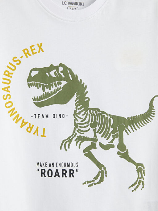 Dinozor Bask?l? Erkek ?ocuk Ti??rt