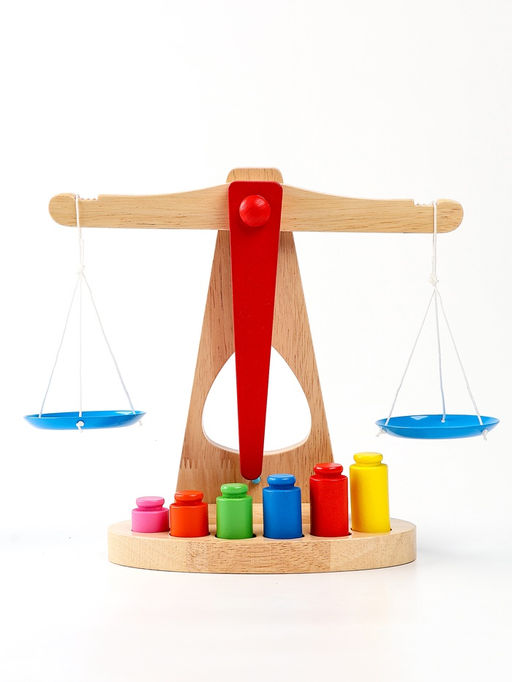 Игровой деревянный набор «Весы с гирями»