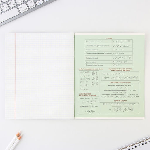 Предметная тетрадь, 48 листов, МИЛЫЕ ПИТОМЦЫ, со справочными материалами Алгебра, обложка мелованный картон 230 гр., внутренний блок в клетку 80 гр., белизна 96%,блок №1. - Artfox study фото 4