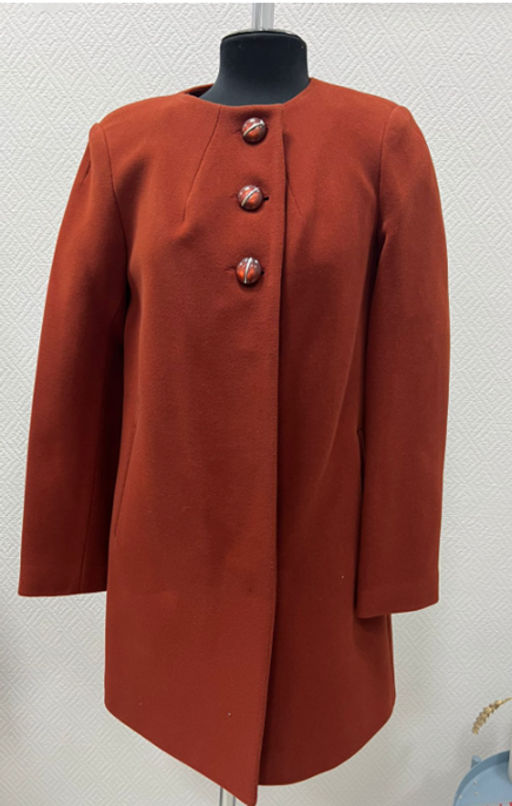 Пальто женское демисезонное П-195 (терракот)
