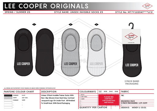 Носки (набор) INVISIBLE SOCK 23 / Lee Cooper  фото 4