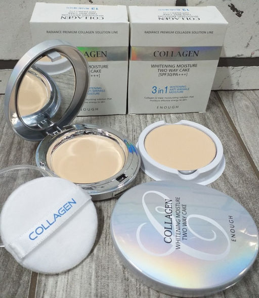 Матирующая пудра 3 in 1 Collagen Whitening Moisture SPF 30 PA+++ со сменным блоком, тон 13