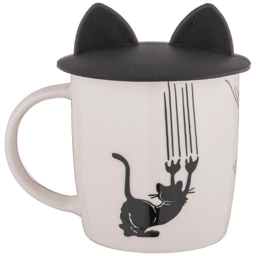 КРУЖКА С СИЛИКОНОВОЙ КРЫШКОЙ КОТОМАНИЯ 380МЛ - Lefard фото 4