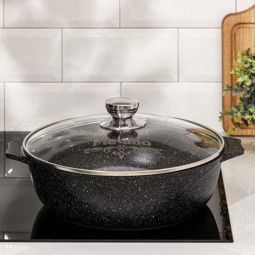 ГРАНИТ BLACK INDUCTION Жаровня 4,0 л, арт. 34802И