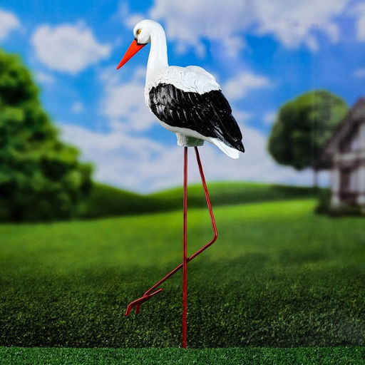 Садовая фигура из полистоуна «Аист», 33×25×52 см
