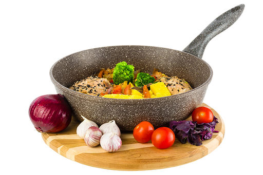 Сковорода глубокая 26 см ГАРМОНИЯ ВКУСА Коричневый опал без крышки, н/р, 45,5*27*12 см - Elan gallery фото 3