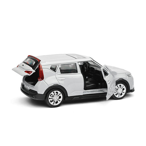 Машина металл KIA Soul 12 см, (двери, багаж., серебряный) инерц., в коробке