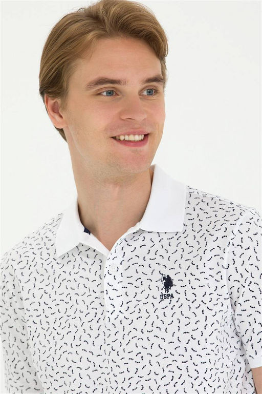Мужская темно-синяя футболка с воротником-поло - U.s. polo assn фото 9