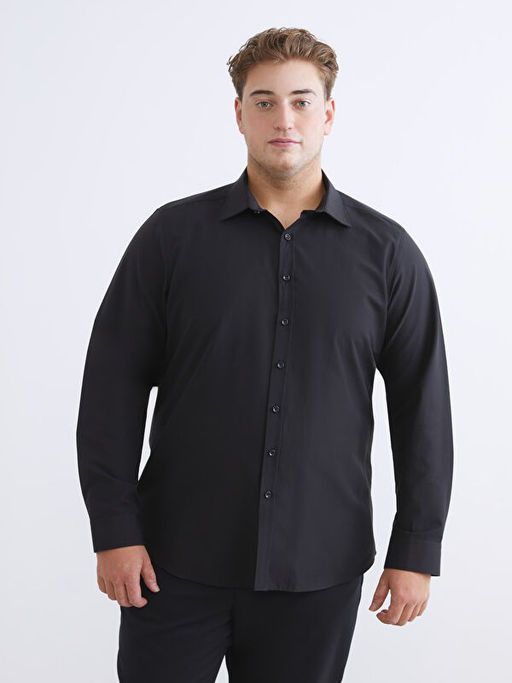 Slim Fit Uzun Kollu Poplin Erkek G?mlek