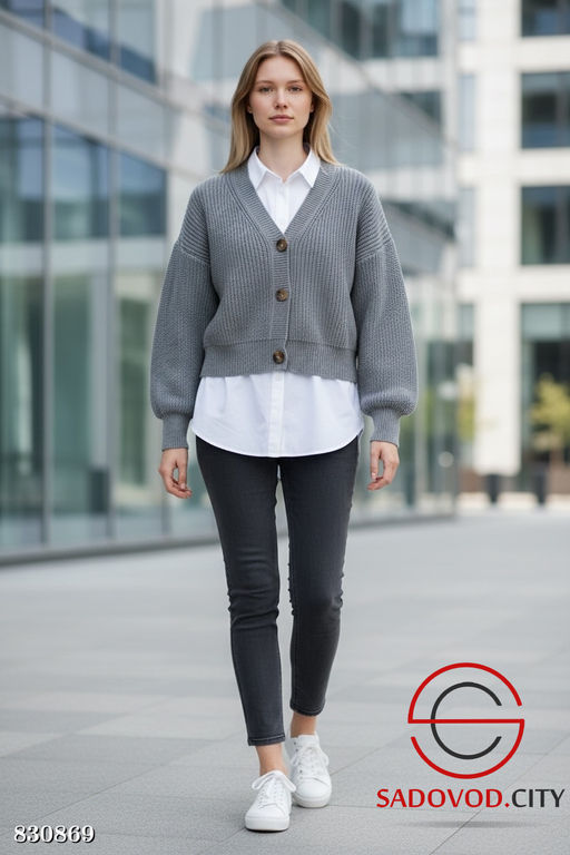 Кардиган женский на пуговицах
