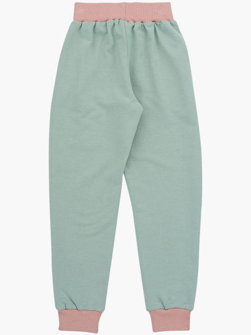 Брюки на резинке из кашкорсе для девочки UD 0855 мята/персик - Mini maxi фото 10