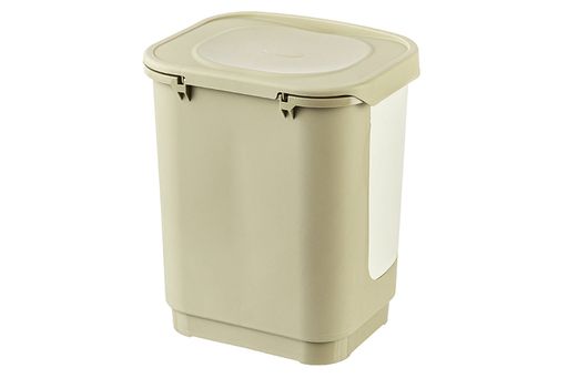 Контейнер для мусора 8 л 23,5*20,5*28,5 см Бинго с педалью слоновая кость-капучино (модель 202) - Elan gallery фото 5