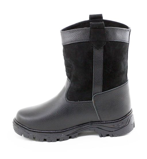 Мини-монголки мужские черные, литая подошва натуральная кожа - Мирунт фото 10