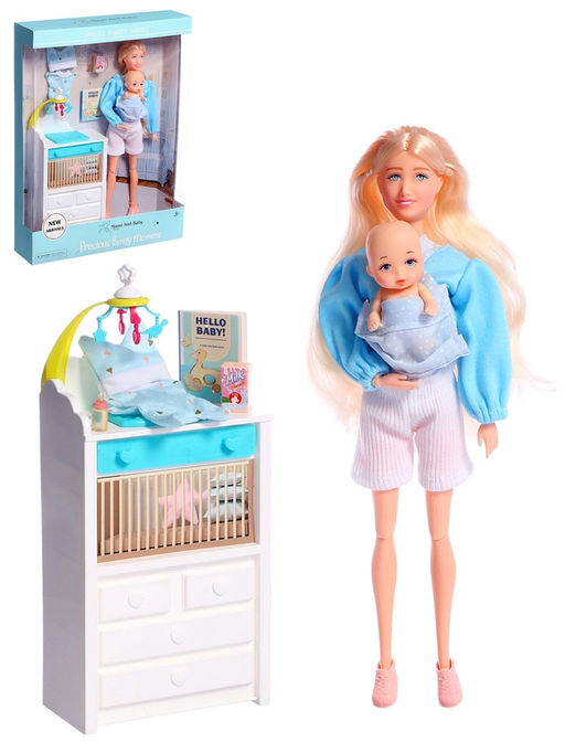 Кукла - модель Счастливая мамочка, с аксессуарами - Simaland фото 4